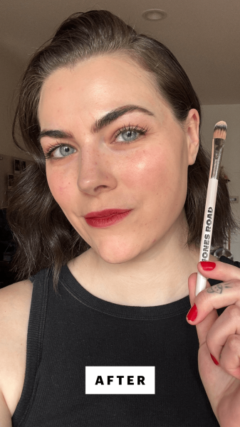 DallAsen after using the Jones Road The Detail Brush