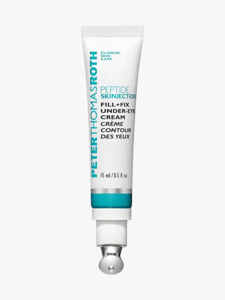 Peter Thomas Roth Peptide Skinjection Fill + Fix Under-Eye Cream in branded component on a light gray background
