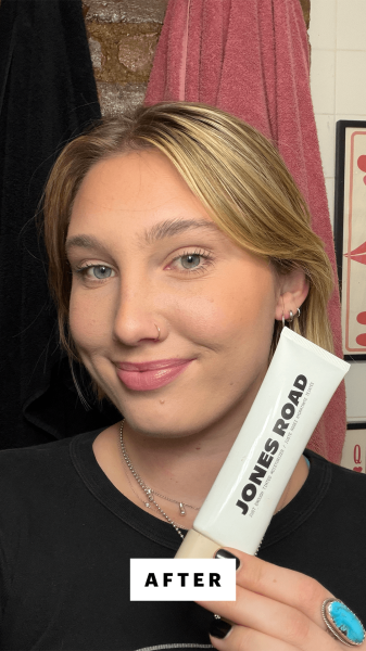 Image may contain Adult Person Face Head Photography Portrait Blonde Hair Cosmetics Lipstick Body Part and Finger